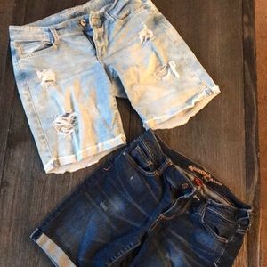 Junior size 5, 2pairs of Arizona jean shorts